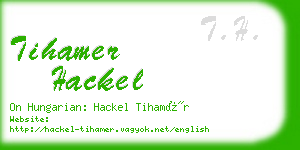 tihamer hackel business card